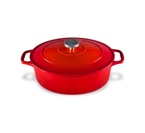Chasseur Cast Iron French Oven Oval 27cm Inferno Red - SKU 19934