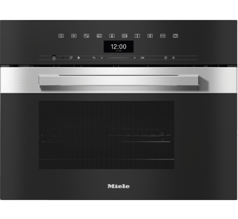 Miele DGM 7440 PureLine CleanSteel Steam oven with microwave - SKU 11135500