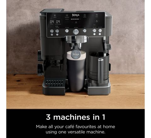 Ninja Luxe Café Premier Espresso Machine, Midnight Black - SKU ES601BKANZ