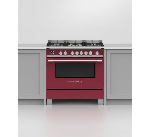 Fisher & Paykel Freestanding Burner Cooktop and Gas Oven Red - SKU OR90SCG6R1