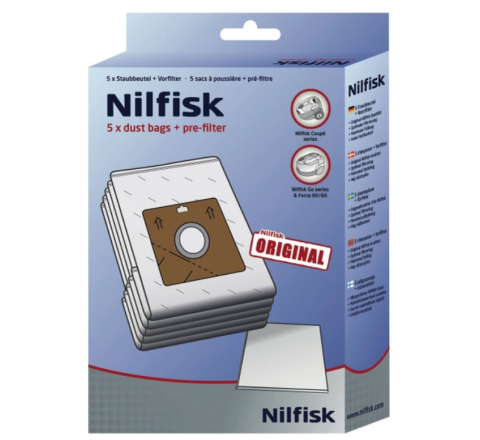 Nilfisk Coupe / Go Dustbag - 5 Pack