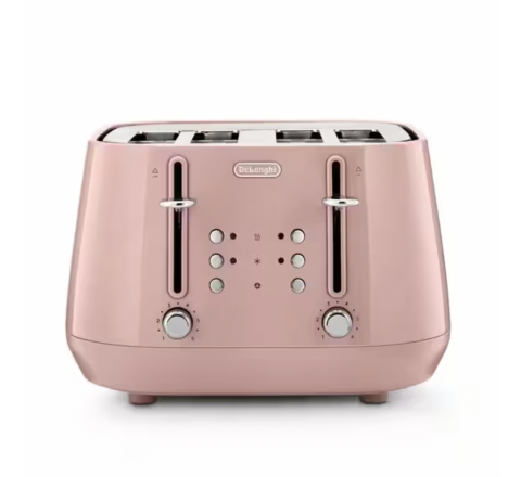 Delonghi Eclettica 4 Slice Toaster In Playful Pink - SKU CTY4003PK
