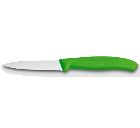 Victorinox Green Wavy Paring Knife - SKU 67636L114
